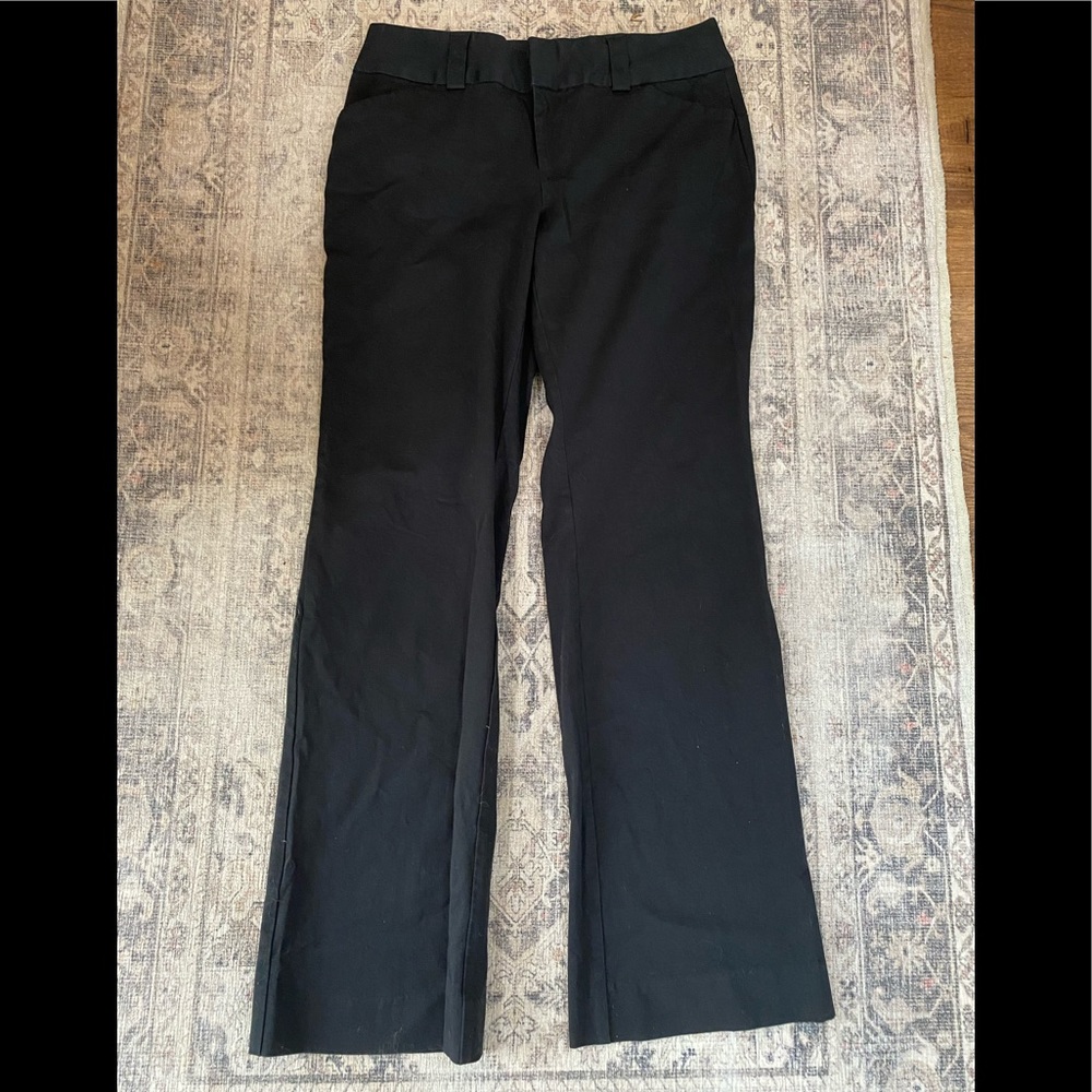 Gap stretch curvy fit flared leg black dress pants